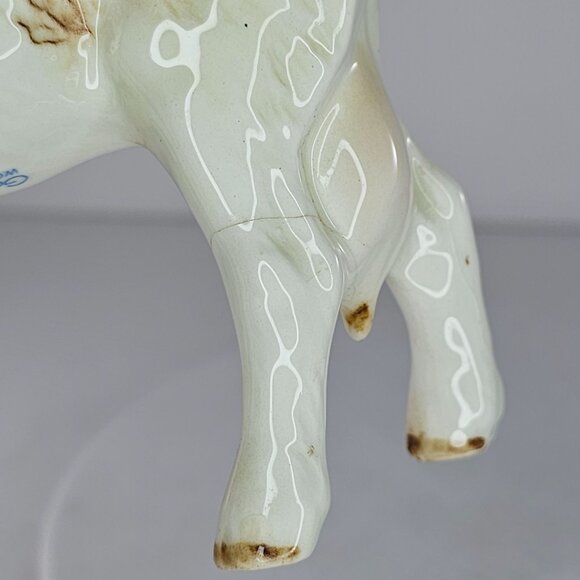 Vintage Goebel West Germany Ceramic Nanny Goat Figurine *Repaired Leg* - Picture 8 of 10